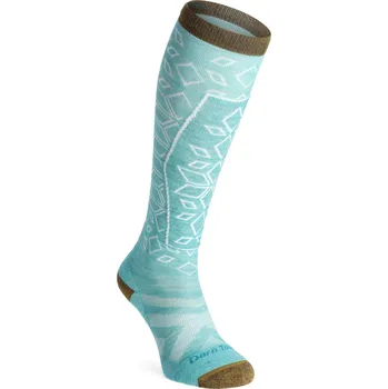 Pánské ponožky Dámské ponožky Darn Tough Traverse OTC Lightweight Ski and Snowboard Sock - aqua