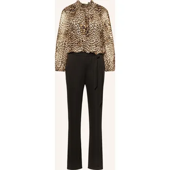 Dámský overall Ana Alcazar Dámský Overal S Volánky, černá / světle hnědá /...