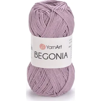 Příze Pletací / háčkovací příze YarnArt BEGONIA 4931 starorůžová / fialová, jednobarevná, mercerovaná, 50g/169m