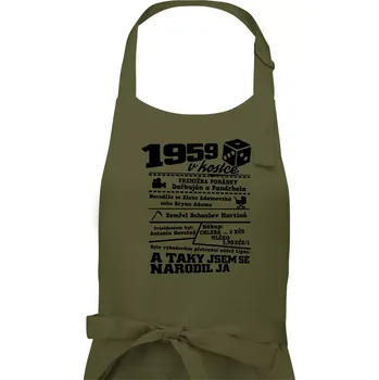 Kuchyňská zástěra 1959 v kostce - Pánská zástěra na vaření - Univerzální velikost ( Khaki )