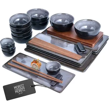 Sada nádobí Moritz und Moritz Sada na sushi, 29dílná (antracitová)