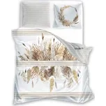 Bavlněné povlečení BOHO 003 220x200 cm + 2x 70x80 cm bílé/béžové