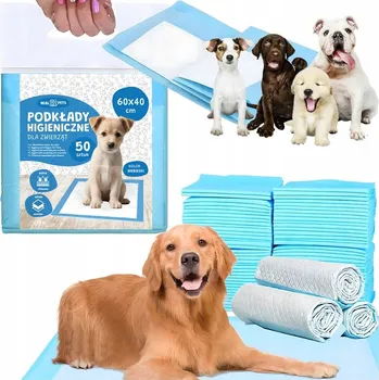 toaleta pro psa Real Pets Hygienické absorpční podložky pro psy XL 40×60 cm | silné, extra savé, 50 ks