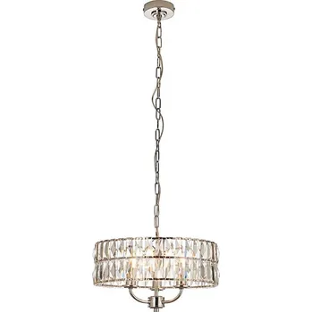 Endon 104466 - Lustr na řetězu CLIFTON 3xE14/6W/230V lesklý chrom/čirá