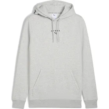 Pánská mikina PUMA Pánská běh mikina fleece s kapucí Hyrox PUMA S ČERNÁ|ŠEDÁ