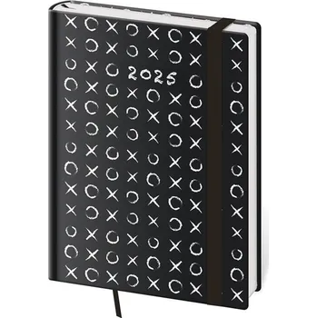 Kalendář Týdenní diář 2025 B6 Vario Tic-Tac-Toe s gumičkou