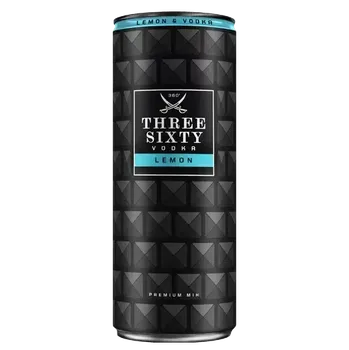 Míchaný nápoj Three Sixty Lemon vodka 10% 0,33l