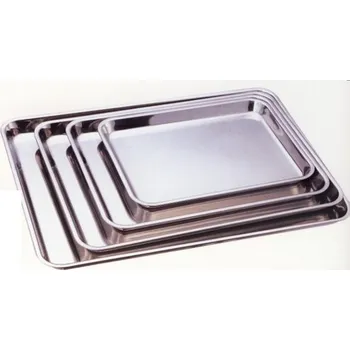 Nerezový tác, obdelník, rozměr 34x26 cm (Podnos, Tác obdélníkový - 34 x 26 cm)