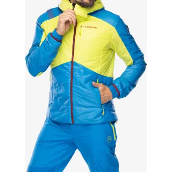 Sport Zateplená bunda La Sportiva Alpine Guide Primaloft Hoody - lime punch/electric blue