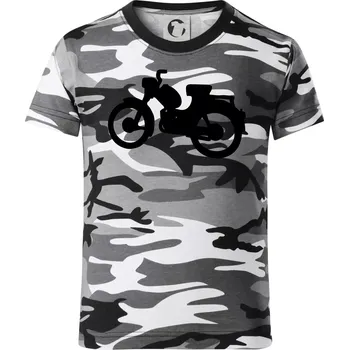 Chlapecké tričko Pařez - Dětské maskáčové triko - 122 cm/6 let ( Šedý maskáč )