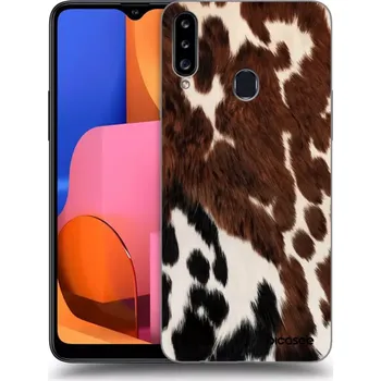 Pouzdro na mobilní telefon Picasee silikonový černý obal pro Samsung Galaxy A20s - Rust