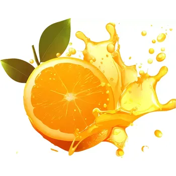 Samolepící dekorace UV samolepka pomeranč 7x6 cm (UV samolepka se zeleninou a ovocem)