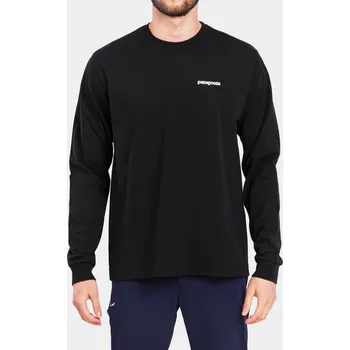 Pánská mikina Mikina bez kapuce Patagonia L/S P-6 Logo Responsibili-Tee - black