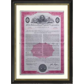 USA Akciový certifikát Ford International Capital Corporation - Dobový originál