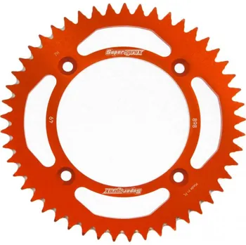 Řetězová sada pro motocykl Hliníková řetězová rozeta SUPERSPROX RAL-898:49-ORG oranžová 49 zubů, 428