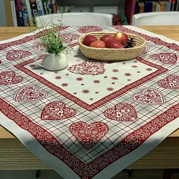 ubrus BYTEMA Gobelínový ubrus a šál SRDCE V KÁRU 45 x 138 cm