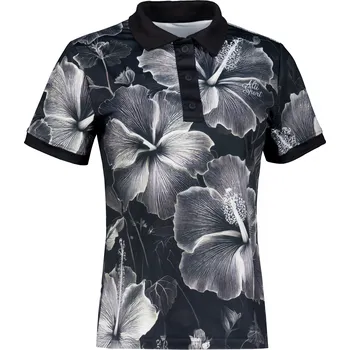 Dámské tričko Dámské funkční triko s límečkem premium ALTISPORT VOJ/ALW102TR05 ČERNOBÍLÁ L