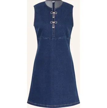 Dámské šaty Liu Jo Dámské Džínové Šaty S Ozdobnými Kamínky, tmavě modrá, 34