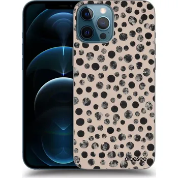 Pouzdro na mobilní telefon Picasee silikonový černý obal pro Apple iPhone 12 Pro Max - Dots
