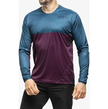 cyklistický dres Cyklistická mikina Northwave Edge Jersey Long Sleeve - deep blue/purple