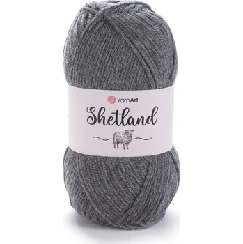 Příze Pletací příze YarnArt SHETLAND 531 tmavě šedá žíhaná, klasická 100g/220m