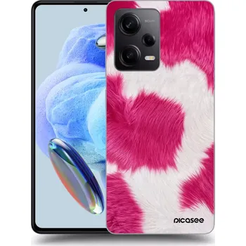 Pouzdro na mobilní telefon Picasee silikonový průhledný obal pro Xiaomi Redmi Note 12 5G - Pink Moo