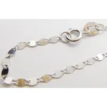 Klenoty Budín Dámský zlatý řetízek z bílého zlata ZRCÁTKA 585/1,28gr 45cm HK6071 (Klenoty Budín Dámský zlatý řetízek z bílého zlata ZRCÁTKA 585/1,28gr 45cm HK6071)