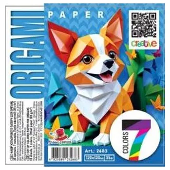 Set školních potřeb Papier do origami 120x120 35 arkuszy 80g/m2 Pies