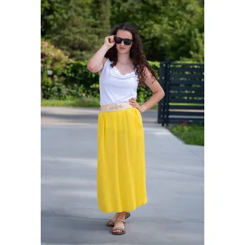 Dámská sukně Sukně střední délka 82112 Itálie barva: žlutá