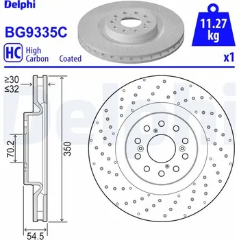 Brzdový kotouč Brzdový kotouč DELPHI BG9335C