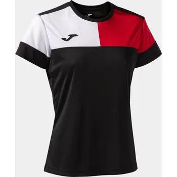 Dámské tričko Dámské triko JOMA Camiseta Manga Black-Red XL