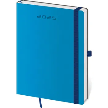 Kalendář Týdenní diář 2025 B6 Flexies modrý s poutkem