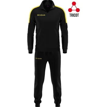 Moto kalhoty Souprava GIVOVA Tuta Revolution Black-Yellow 3XL