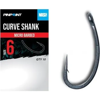 Rybářský háček 10ks - Háček Nash Curve Shank Velikost 4