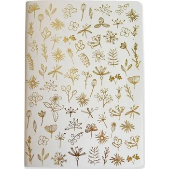 Sešit Zlatý perleťový sešit A5, link. 'Louka linkou' - Mankai Paper