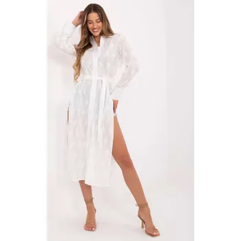 Dámská halenka Vyšívaná dlouhá košile Lakerta bílá EU velikost: M