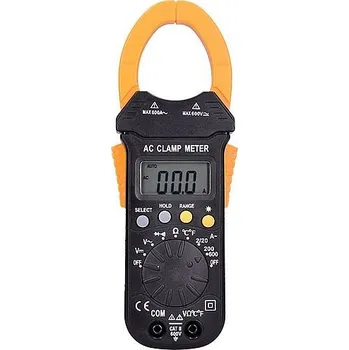 Elektrosortiment Multimetr klešťový, max. AC 600V/600A, DC 600V, test diody, bzučák, odpor, teplota