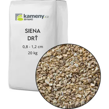 Zahradní dekorace Okrasné kameny Siena drť, žluto-bílý mramor Vyberte si balení: 20 kg