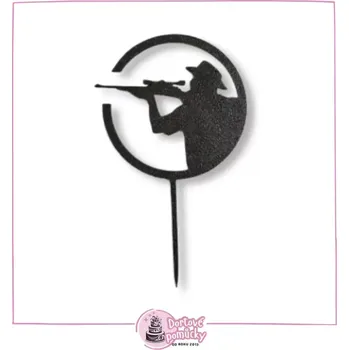 Výuková hračka Lovec (střelec) - plastový zápich - Zelená