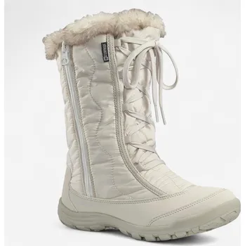 Dětská treková obuv QUECHUA Dívčí turistické nepromokavé sněhule na zip SH 500 32 BÉŽOVÁ