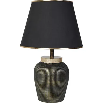 Lampička Stolní lampa RAMZES 1xE27/40W/230V černá/zlatá
