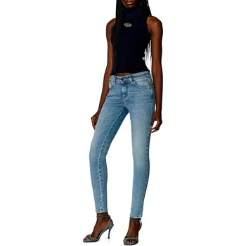 Dámské džíny DŽÍNY DIESEL 2017 SLANDY TROUSERS BLUE DENIM