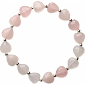 Náramek Růženín náramek srdíčka korálkový obvod cca 16 až 21 cm