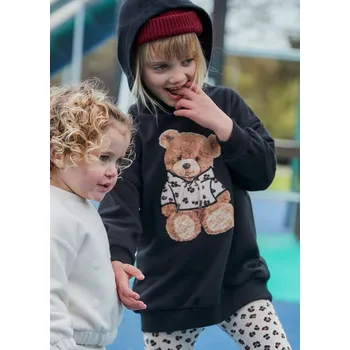 Dívčí mikina dětské mikinošaty s medvídkem Mayoral 4928-60 velikost 116
