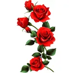 Moon River růže samolepka 7x4 cm