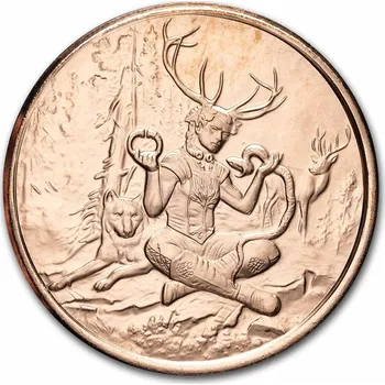 Měděná medaile 1 oz keltské učení: Cernunnos Měděná medaile 1 oz keltské učení: Cernunnos