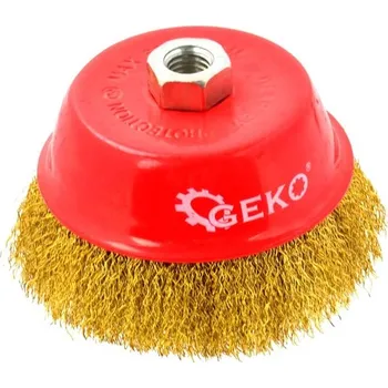 Drátěný kartáč GEKO Kotoučový drátěný kartáč čelní - rýhovaný drát 125mm 00379