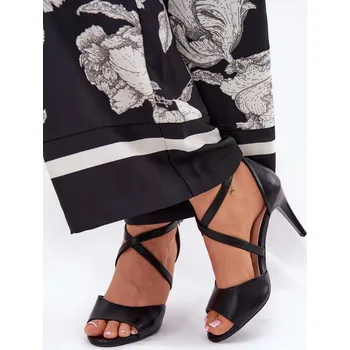 Dámské sandále SERGIO LEONE Módní sandály na vysokém podpatku m Loressa Barva: Černá, Velikost: 41