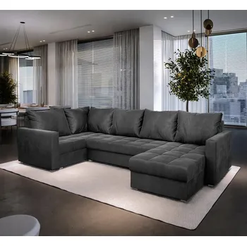 Sedací souprava Rozkládací sedací souprava LORA šedá