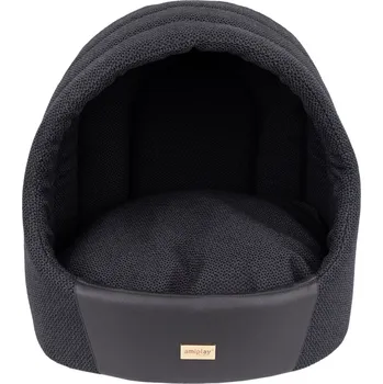 Pelíšek pro psa Kukaň pro psy MILLY černá velikost M 40x40x42 cm